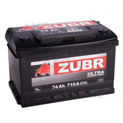 Аккумулятор ZUBR Ultra 74 А·ч, низкий корпус