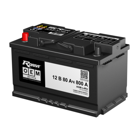  OEM AGM-L4RU (37110-CG820 HYUNDAI) 80Ач L+ EN800A 3